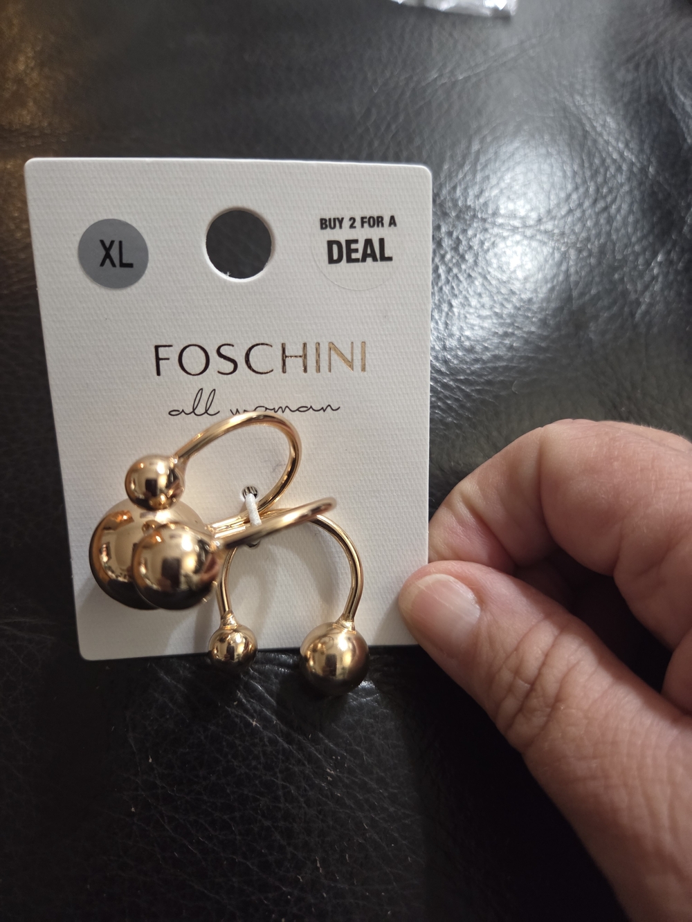 Gold-Tone Multi-Ball Statement Ring - Picture 6 of 7